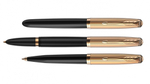 Шариковая ручка Parker 51 DELUXE BLACK GT, цвет чернил черный
