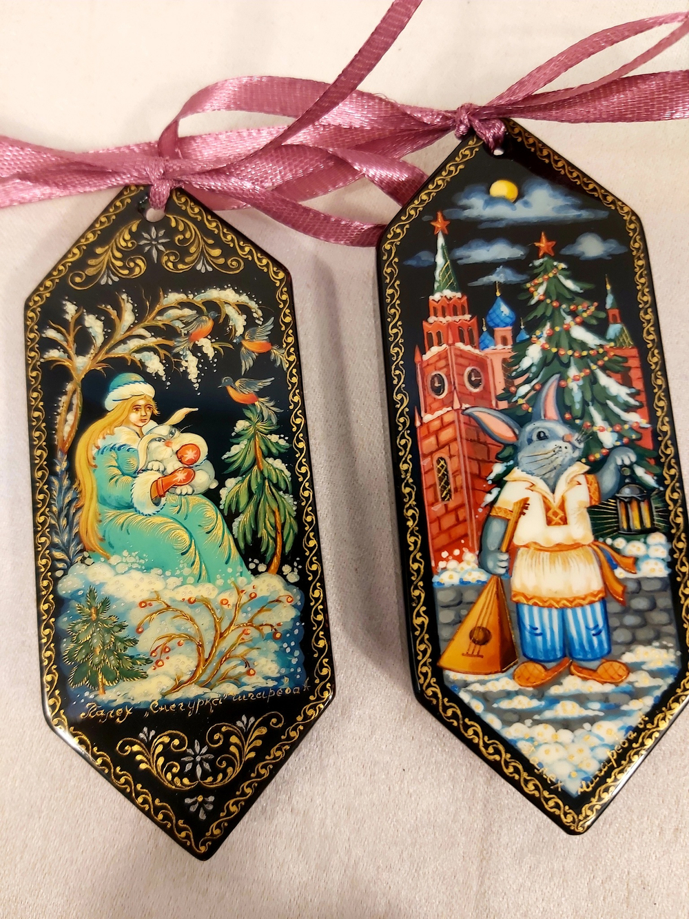 Набор ёлочных игрушек Конфеты с ручной росписью Палех "Сказки "