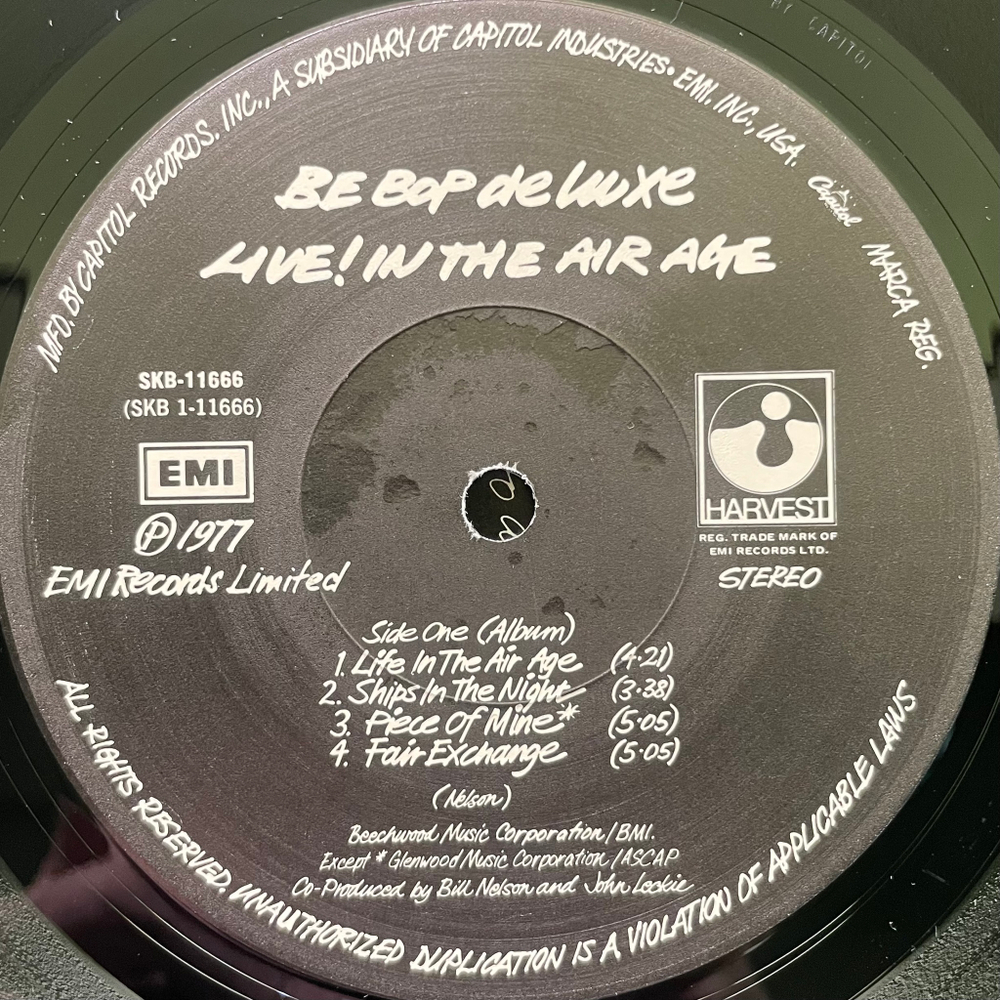 Be Bop Deluxe ‎– Live! In The Air Age 2LP (США 1977г.)