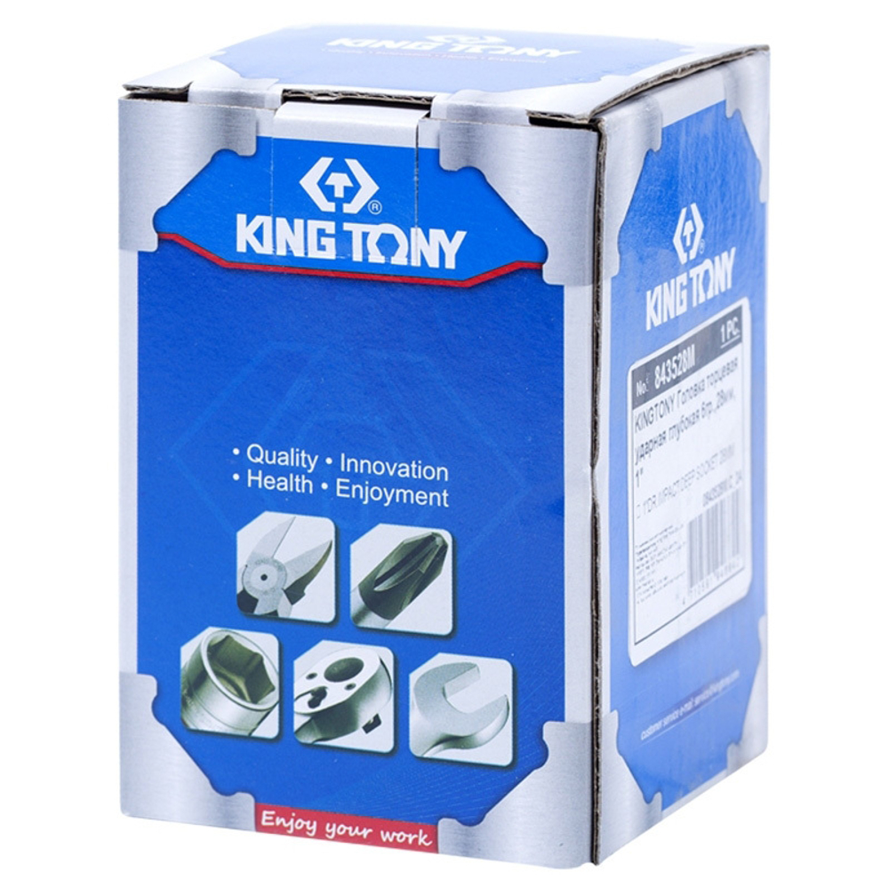 Головка торцевая ударная глубокая шестигранная 1&quot;, 28 мм KING TONY 843528M