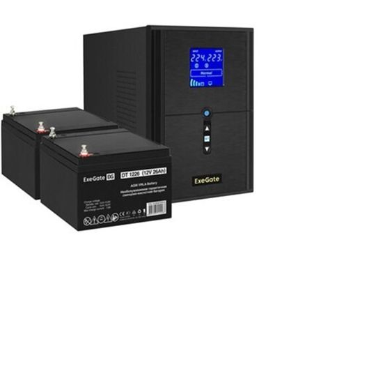 Батарея ExeGate SineTower SZ-2000.LCD.AVR.3SH.1C13.USB 2x DT 1226 26Ач