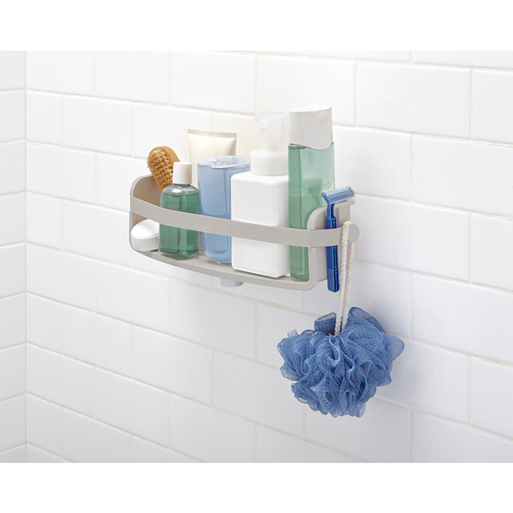 Полочка для душа flex, серая