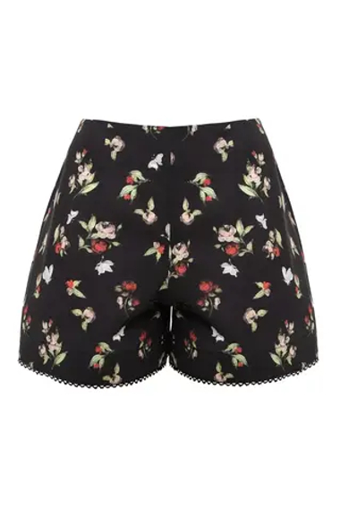 «Flower pants» Шорты из хлопка с кружевной отделкой. (2)