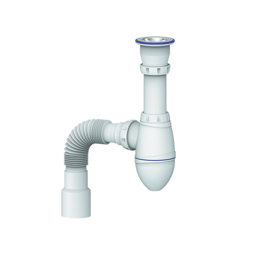 Сифон 1 1/2" 40 А220 с гофрой 40*40*50 UNICORN  0005