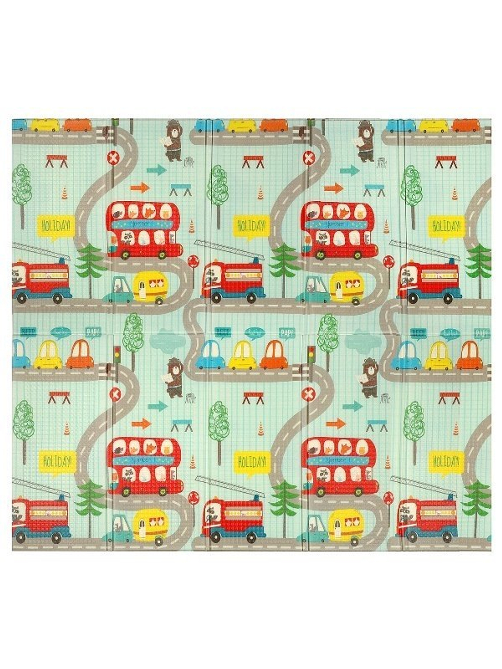 107234/Развивающий игровой коврик для малышей Elefantino, двусторонний, складной, размер коврика 180