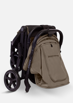 Peppy Коляска прогулочная Polo 2.0 (sandstone) черная рама, сумка