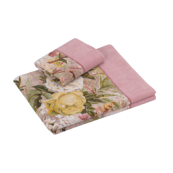 Полотенце 75х150 Feiler Secret garden 130-124 puder-altrosa
