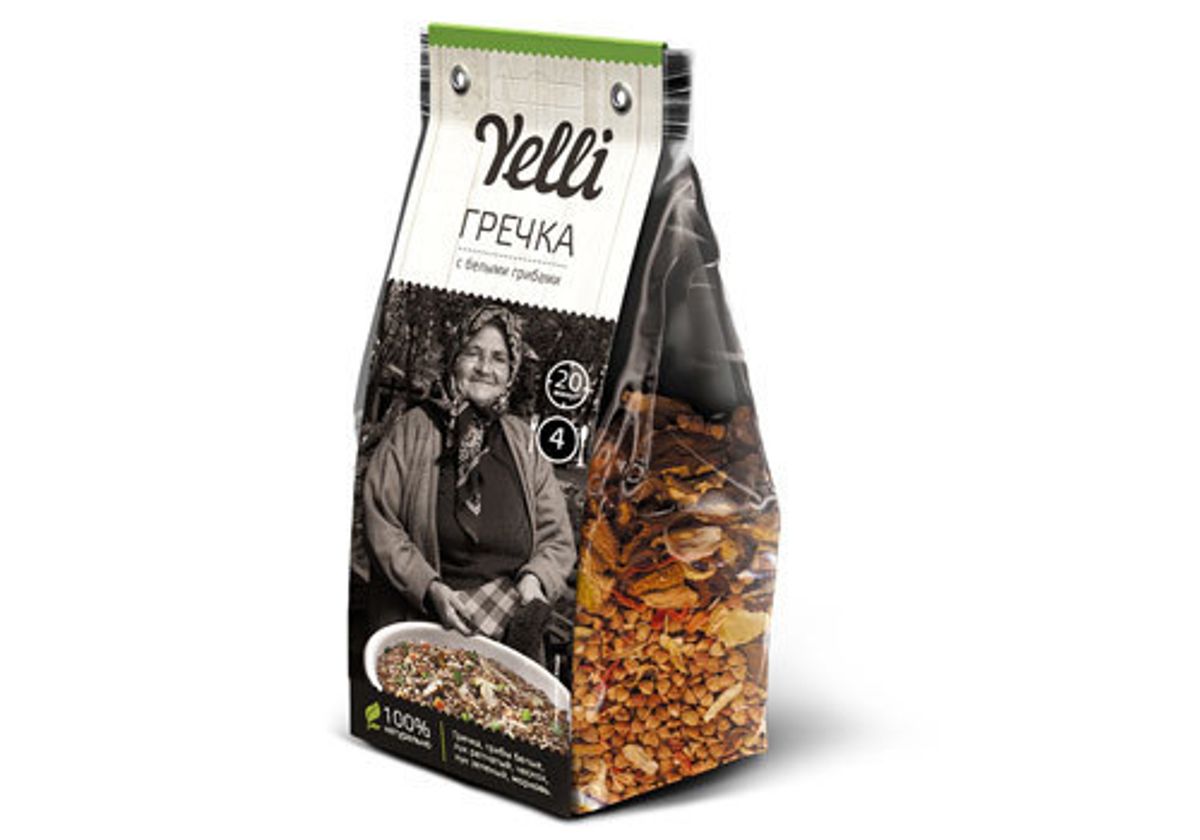 Гречка с белыми грибами Yelli, 250г