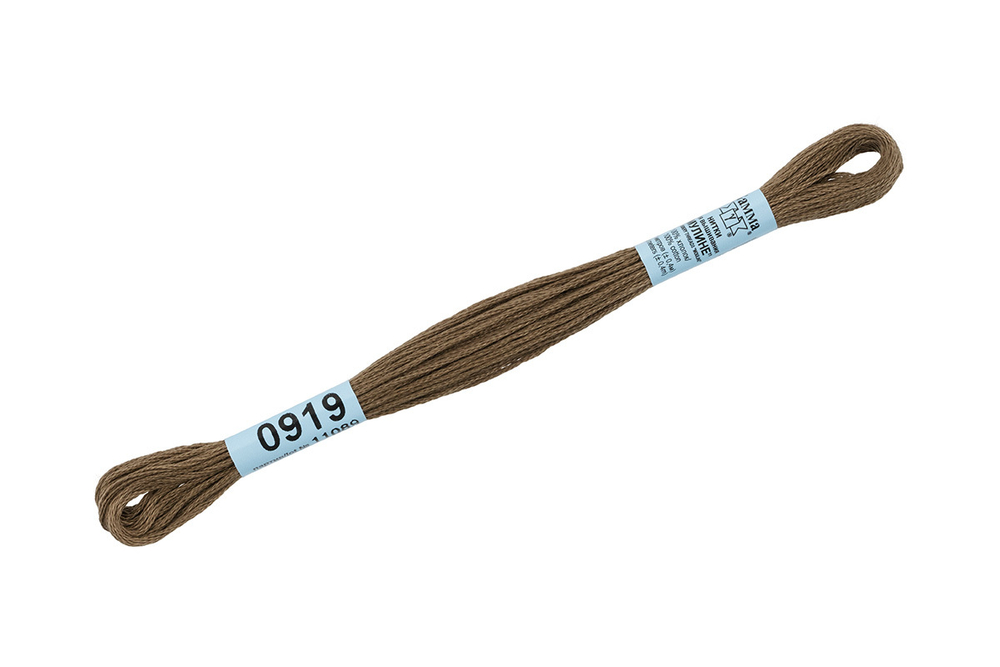 Мулине "Gamma", 100% хлопок, 8 м, №0919
