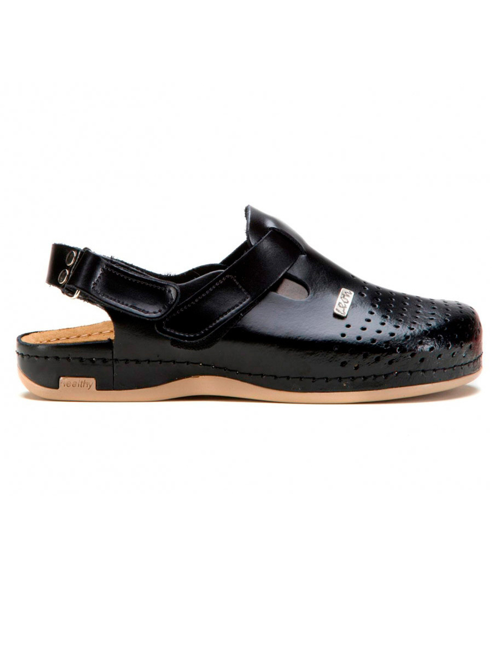 Тапочки-сабо Леон 701М мужские на липучках, черный, 44