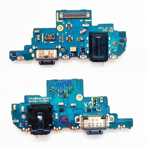 Шлейф для Samsung Galaxy A52 (SM-A525F) плата системный разъем/разъем гарнитуры/микрофон - Премиум