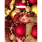 Пакет ПЭ с вырубной ручкой 31см(К празднику) НГ, глянцевый Артп (комплект 50 шт)