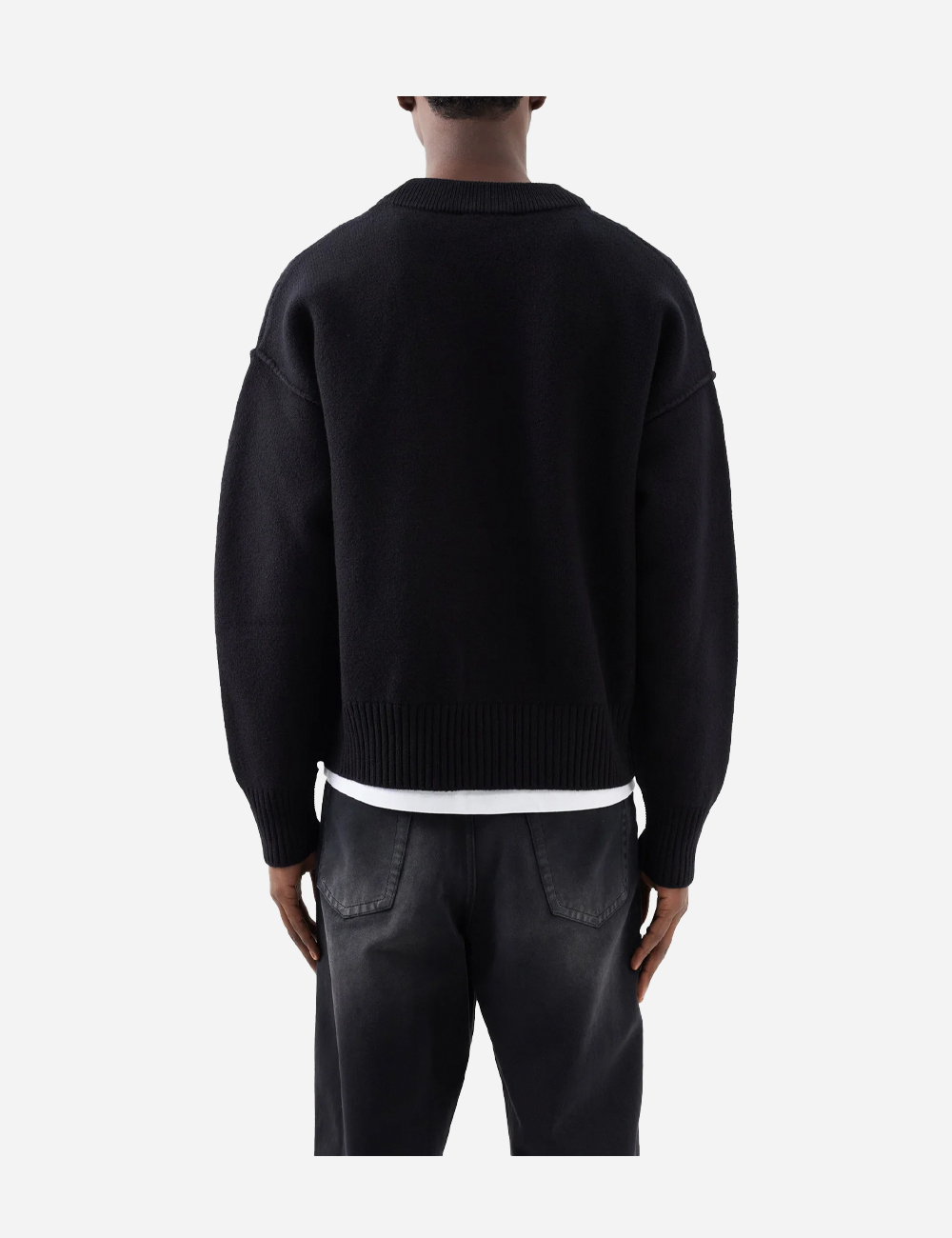 AMI PARIS Wool Cardigan Black