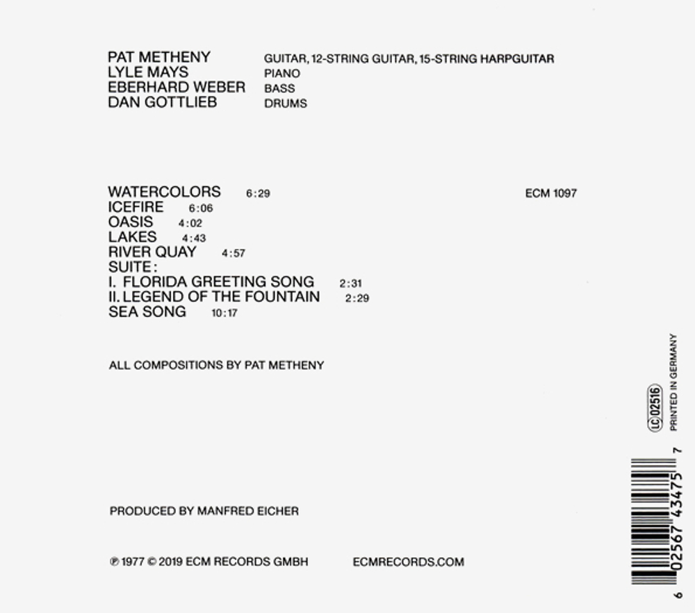 Pat Metheny / Watercolors (CD)
