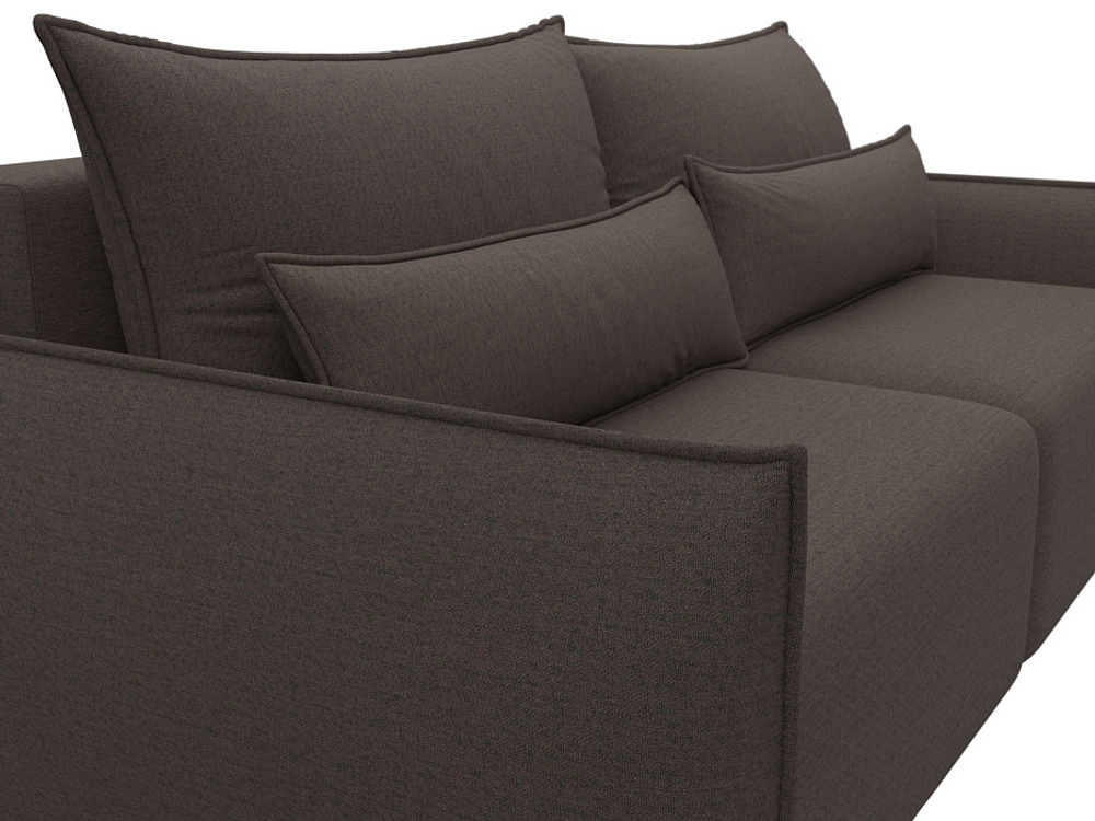 Диван прямой Лига-051 НПБ РОГОЖКА Амур 05 коричневый