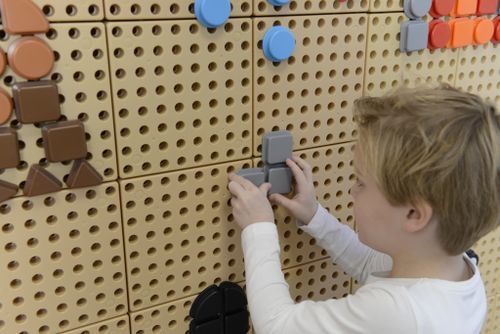 STEM Геометрические колышки, 256 шт (8 цветов, с точкой по центру) набор 2