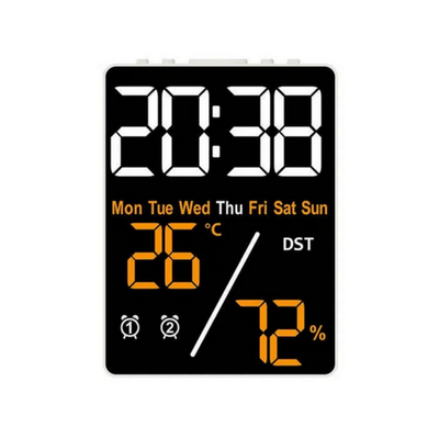 Часы-будильник настольные LED 5508 White&Orange