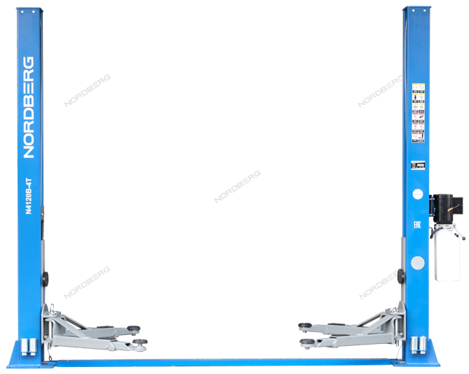 NORDBERG (N4120B-4B) Подъемник 220V 2х стоечный 4т (синий)