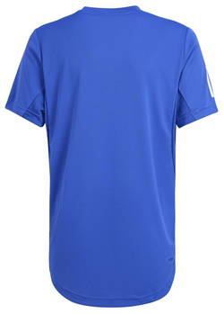 Детская теннисная футболка Adidas B Club 3 Stripes Tennis Shirt - semi lucid blue