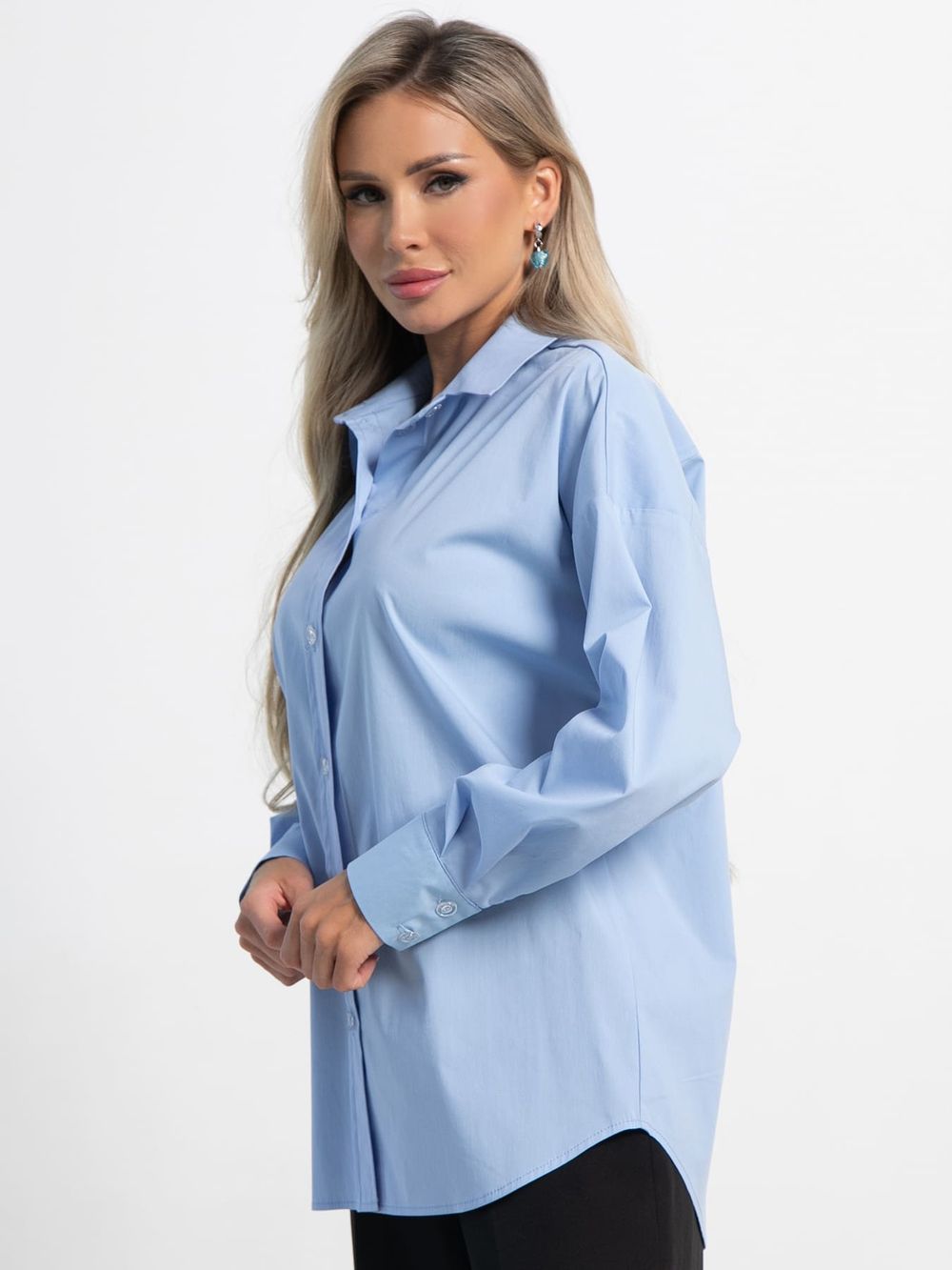 Рубашка хлопковая Рина (голубая) Б15225-53М LT Collection