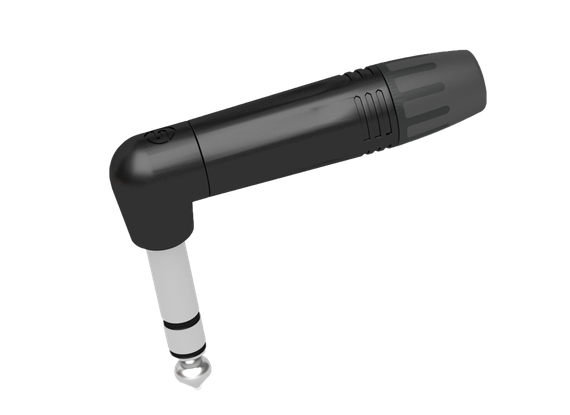 Seetronic MP3RX-B Кабельный разъём Jack стерео, угловой. Черный корпус. Для кабеля диаметром 4-7 мм