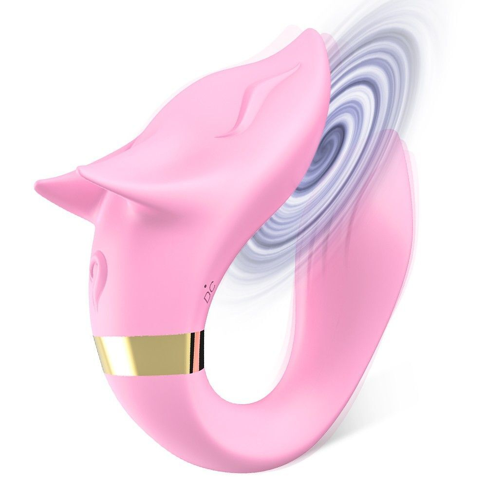 Розовый вибромассажер для пар с пультом дистанционного управления (Цвет: розовый)