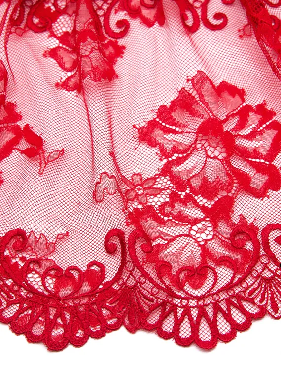 05-87 Вышивка на эласт. сетке 26 см, красный