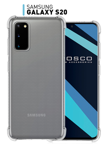Чехол ROSCO для Samsung Galaxy S20 оптом (арт. SS-S20-HARD-TPU-TRANSPARENT)