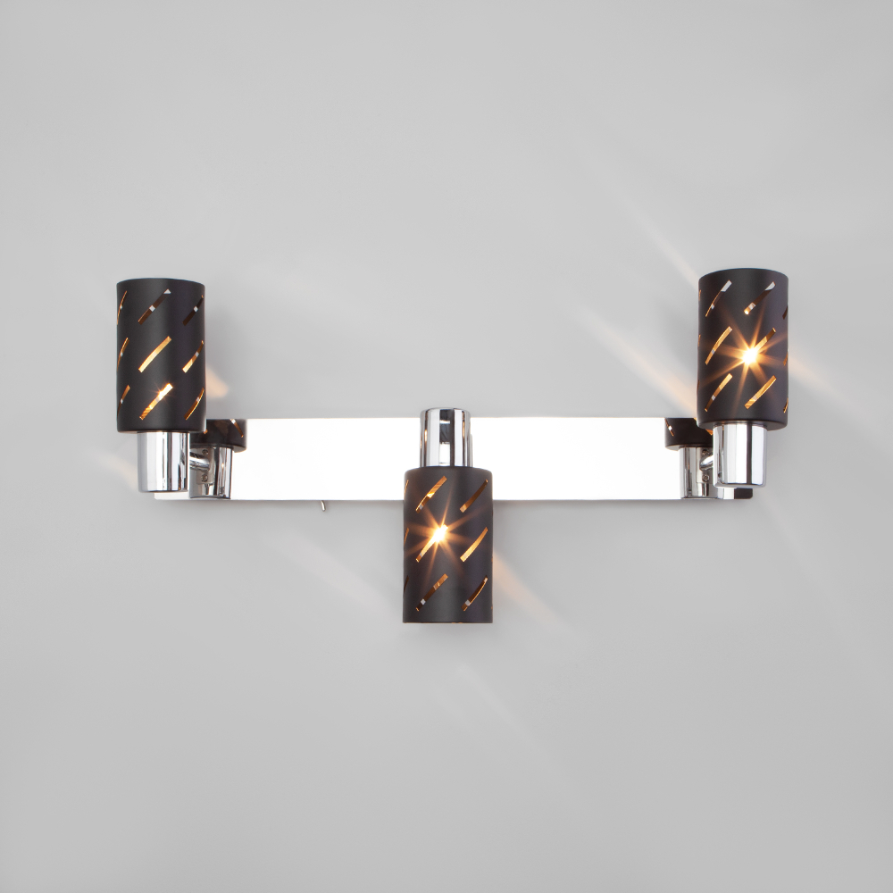 Настенный светильник 20090/3 черный/хром