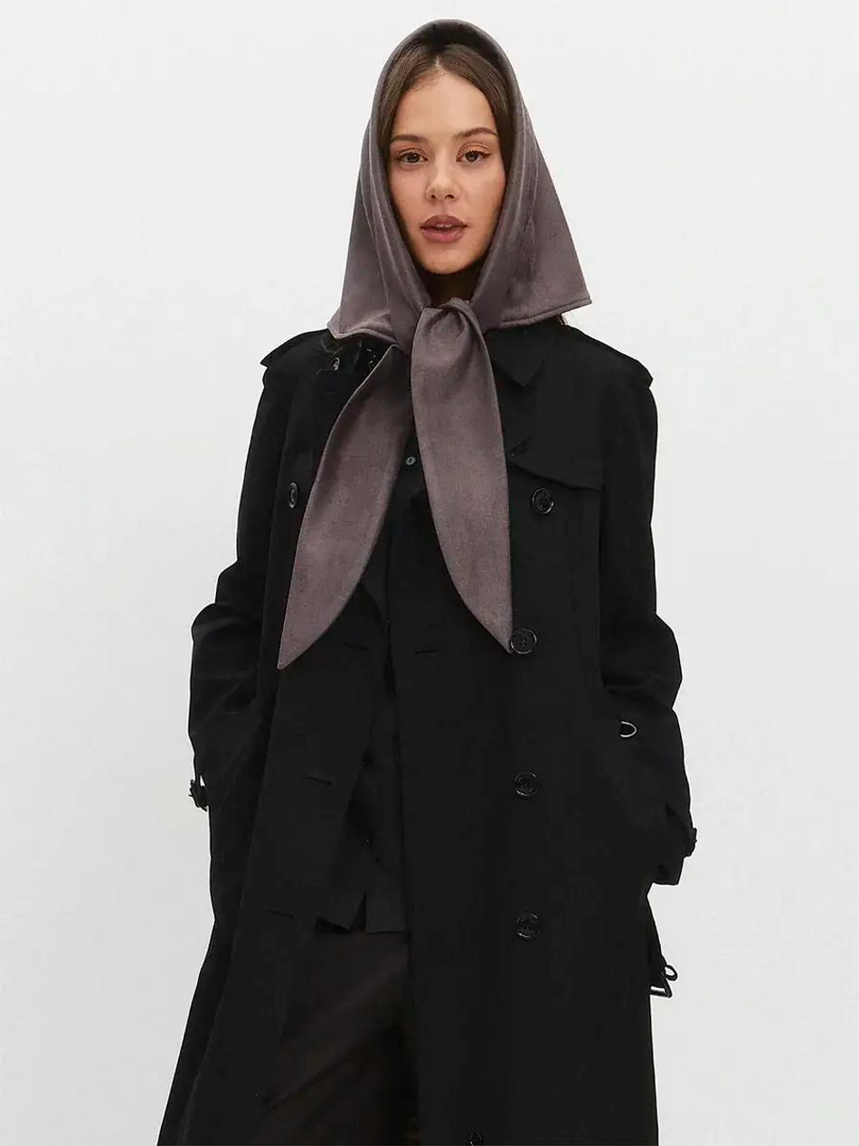 Косынка плотная замшевая