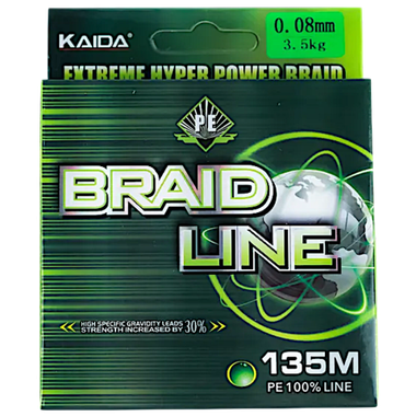 Шнур Kaida Braid Line 135м Зелёная -