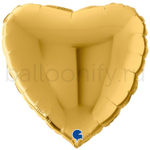 Фольгированная фигура, сердце, 22"/56СМ Металлик Gold 5