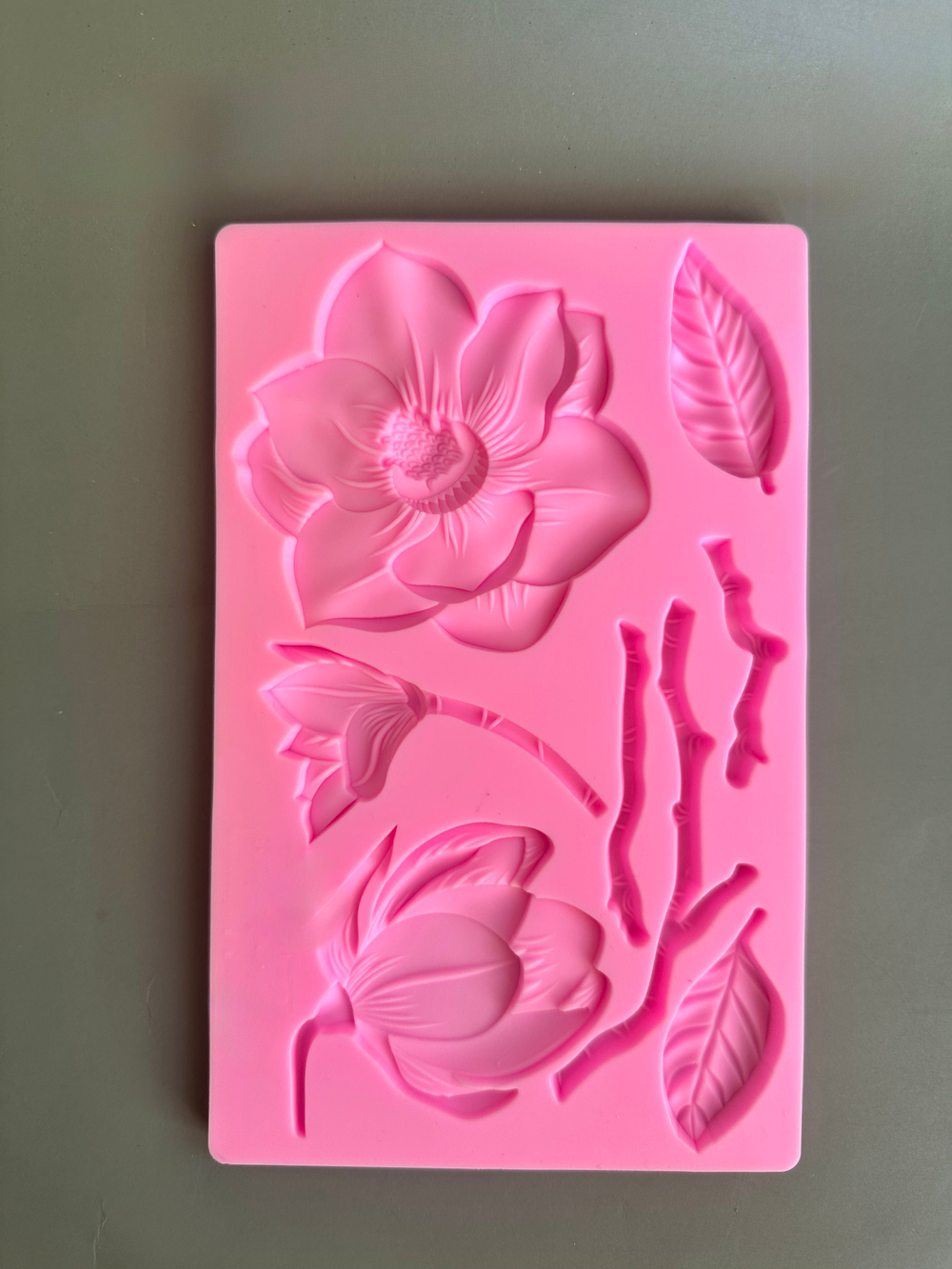 Прямоугольный молд "Магнолия раскрытая"