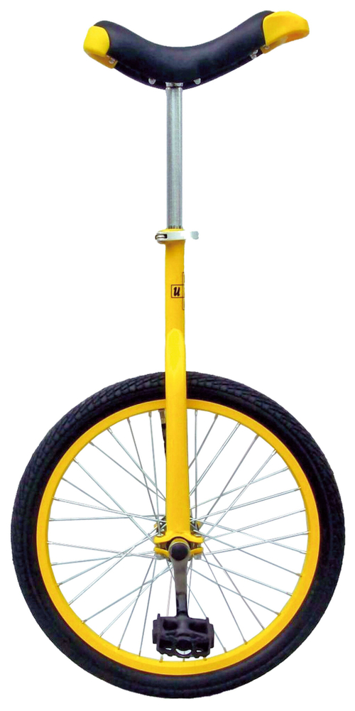 Уницикл 20" алюминий обод 36 спиц картр. подш. рама сталь желт.