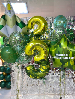 Воздушные шары цифры на 23 февраля №2531