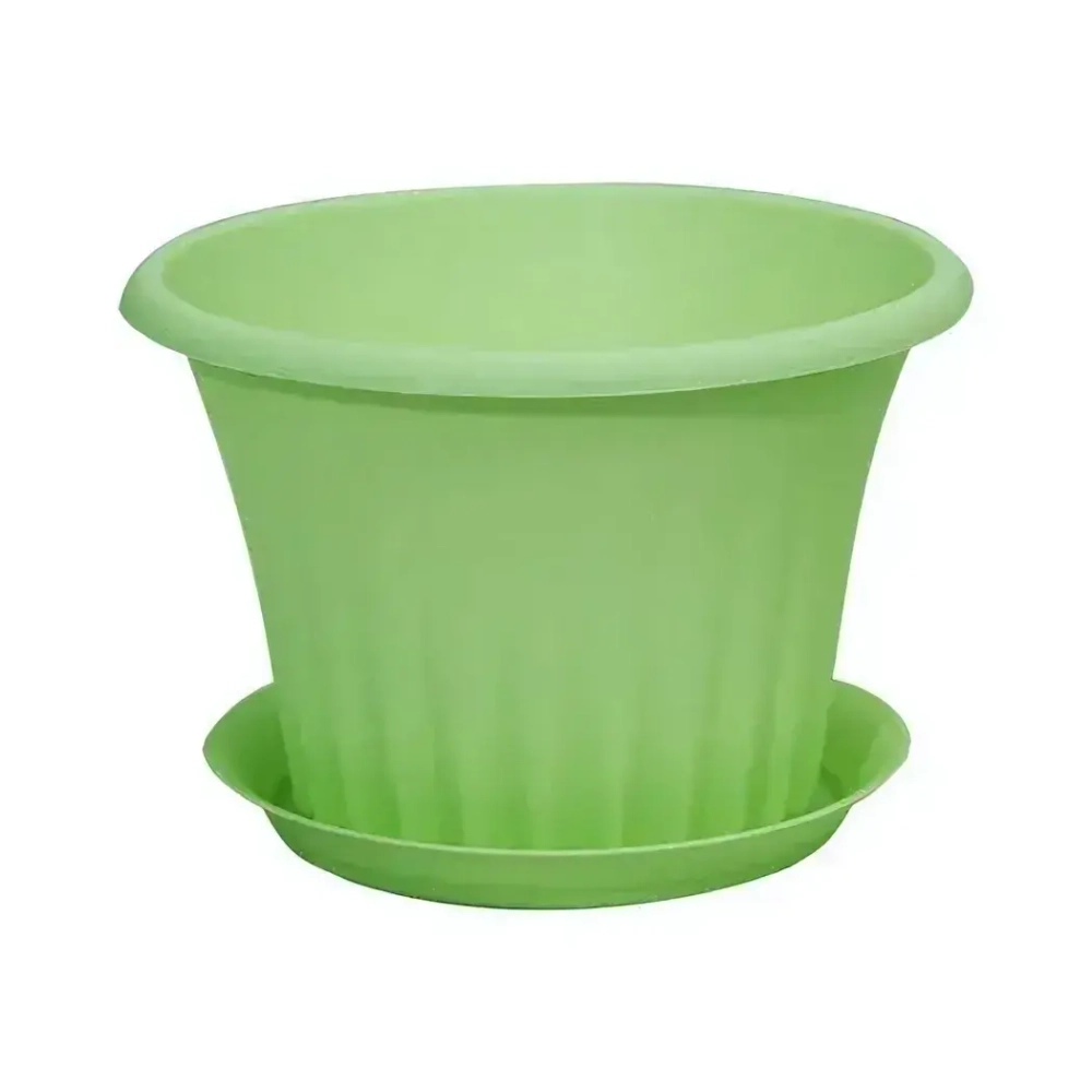 Кашпо КЭРОЛ D120мм 0,45л с подставкой мята 0,08,12х0,12м