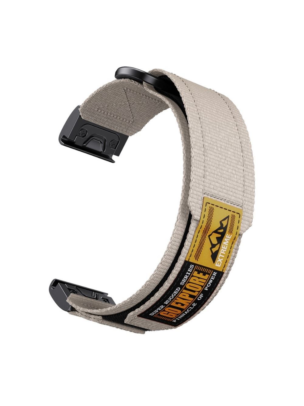 Нейлоновый ремешок 26 мм для Garmin (циферблат 51мм) QuickFit на липучке (Белый жемчуг)