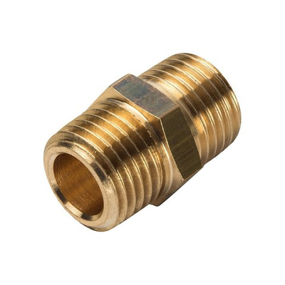 Ниппель STOUT SFT 0003 - 1/4" (для стальных труб, латунь без покрытия)