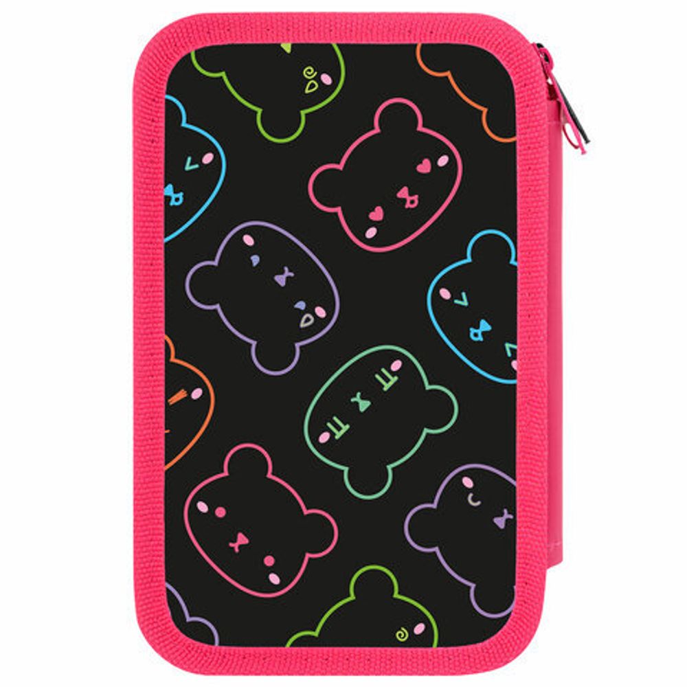 Пенал ПИФАГОР, 3 отделения, ламинированный картон, 19х11 см, "Bears", 273487
