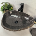 Каменная раковина из речного камня RS-05274 (54*42*15) 0862 из натурального камня