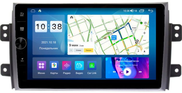 Магнитола для Suzuki SX4 2006-2014 - Parafar PF124LHDAV на Android 12, Быстрая, CarPlay, 4G SIM-слот