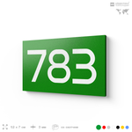 Номер на дверь 783, табличка на дверь для офиса, квартиры, кабинета, аудитории, склада, зеленая 120х70 мм, Айдентика Технолоджи
