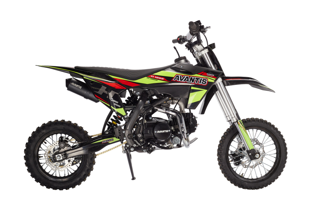 Питбайк Avantis H12-E Classic 14/12 черный/зеленый