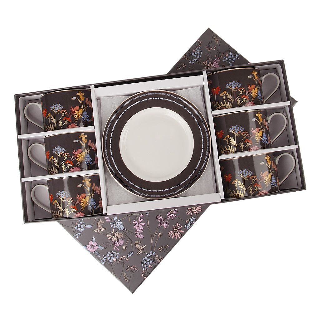 Набор чайный 12пр. "Greige" (6 персон) v=220мл (фарфор) (подарочная упаковка)