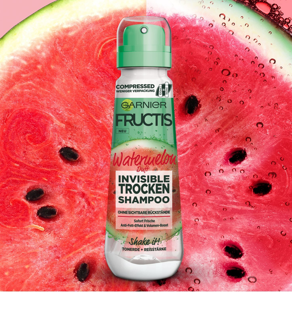 Garnier Fructis Watermelon - сухой шампунь со свежим фруктовым ароматом /   100  ml  / GTIN 3600542232630