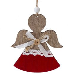 GAEM Изделие декоративное подвесное "Ангел/Ёлка/Звезда", L9 W1 H11,5 см, 3в.