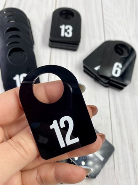 Номерки для Гардероба 40х60 Черные (Комплект)