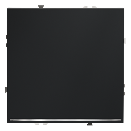 Проходной переключатель встраиваемый VOLTUM S70 одноклавишный с подсветкой 10А, (графит)