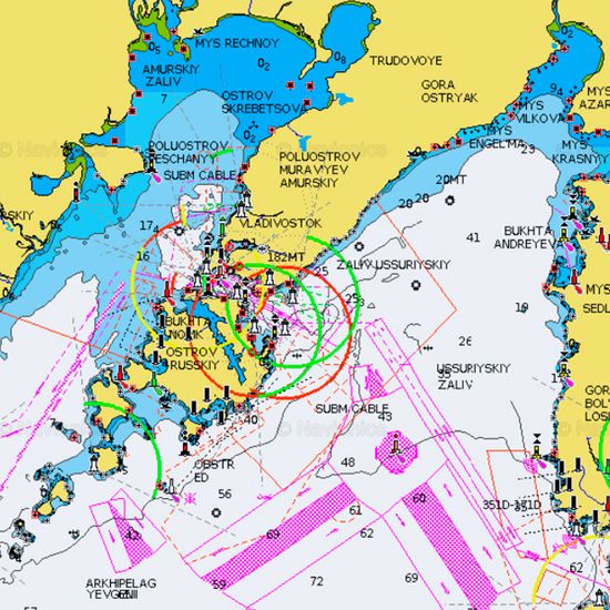 Navionics+ NAAE011L Залив Петра Великого, Япония, Юго-Восточная Азия карта глубин для Lowrance / Simrad / Raymarine / Humminbird