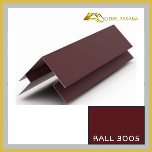 Угол наружный сложный 75мм RALL 3005-Красное вино 0,45мм 2м